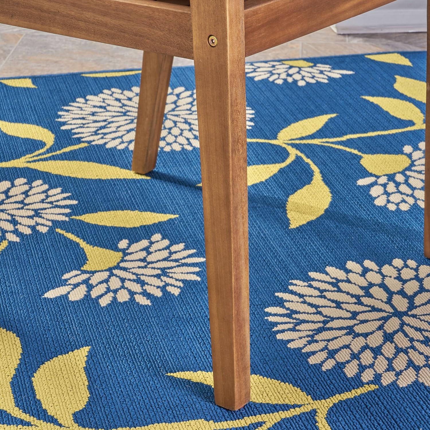 imageChristopher Knight Home Peter Outdoor Acacia Wood Dining Chair Set of 2 TeakGreen Cushion