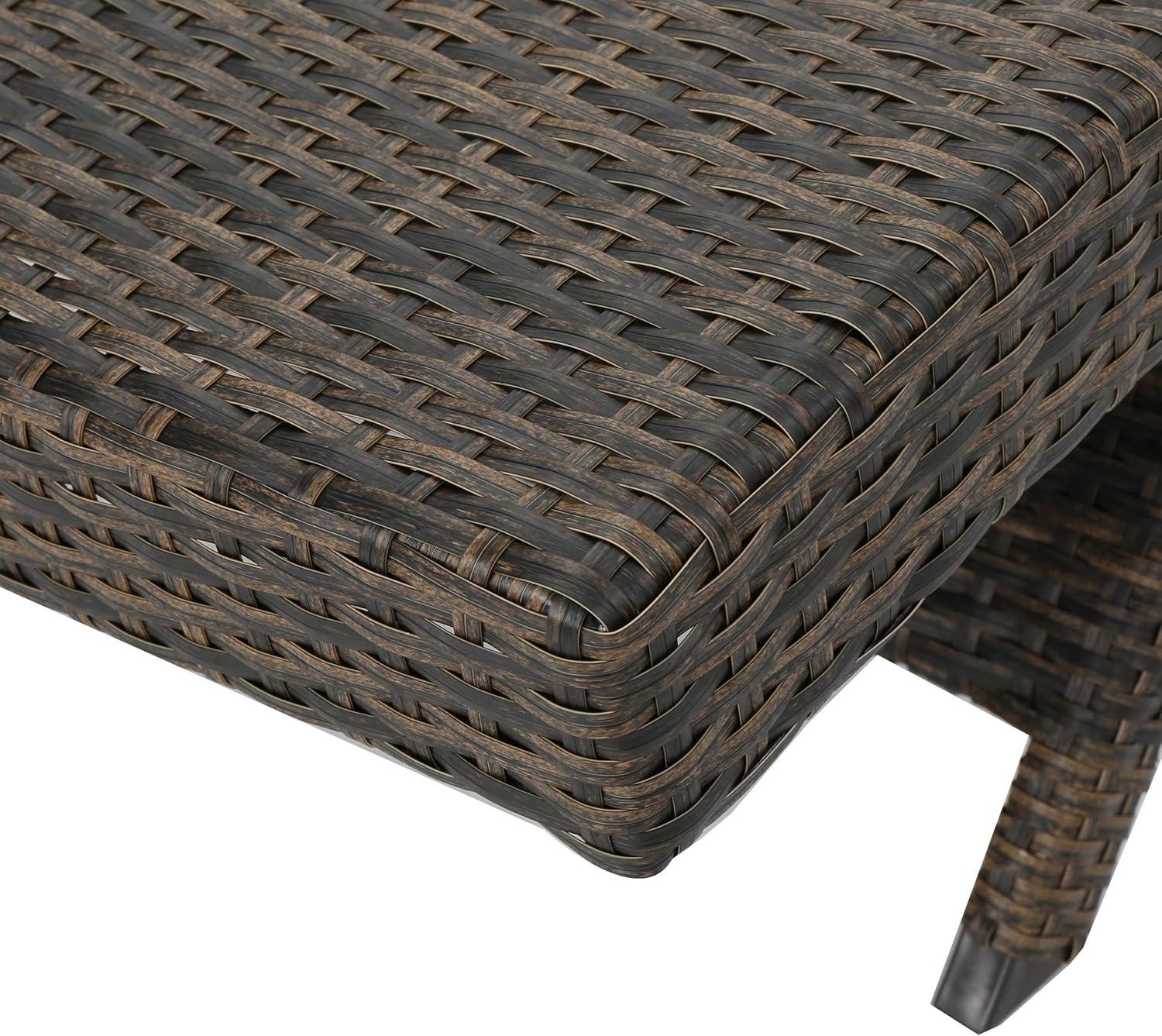 imageChristopher Knight Home Salem Outdoor Wicker Armless Chaise Lounges 2Pcs Set Mixed Mocha