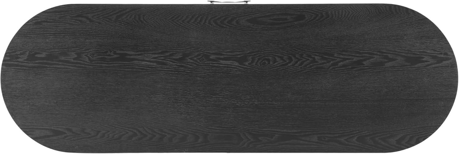 imageChristopher Knight Home Sama Narrow Console Table with Metal Drawer Pull Vertical Ribbed Design Indoor Accent Table MDF Wood Display Table with Metal Drawer Pull for Home Decoration Black