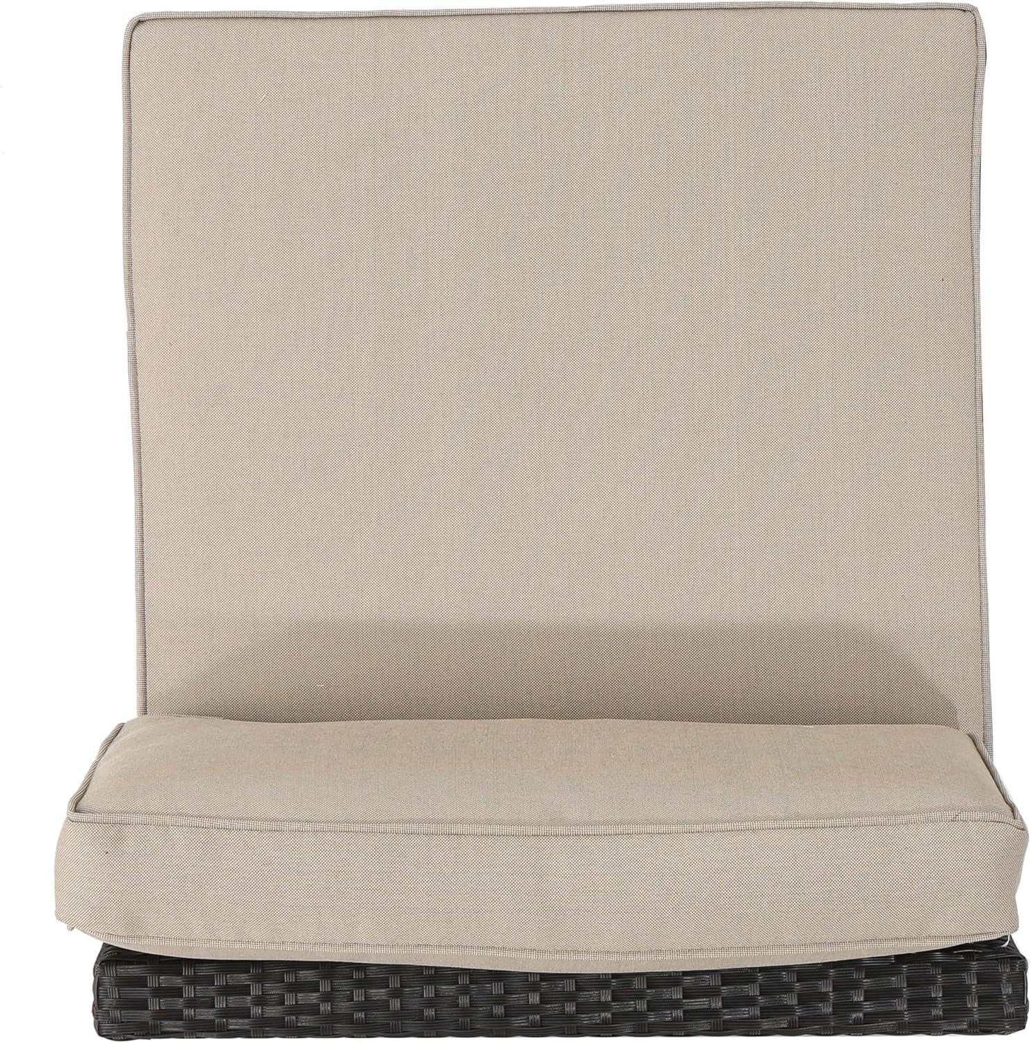 imageChristopher Knight Home Santa Cruz Outdoor Wicker Sectional Sofa Set with Water Resistant Cushions 6Pcs Set Brown