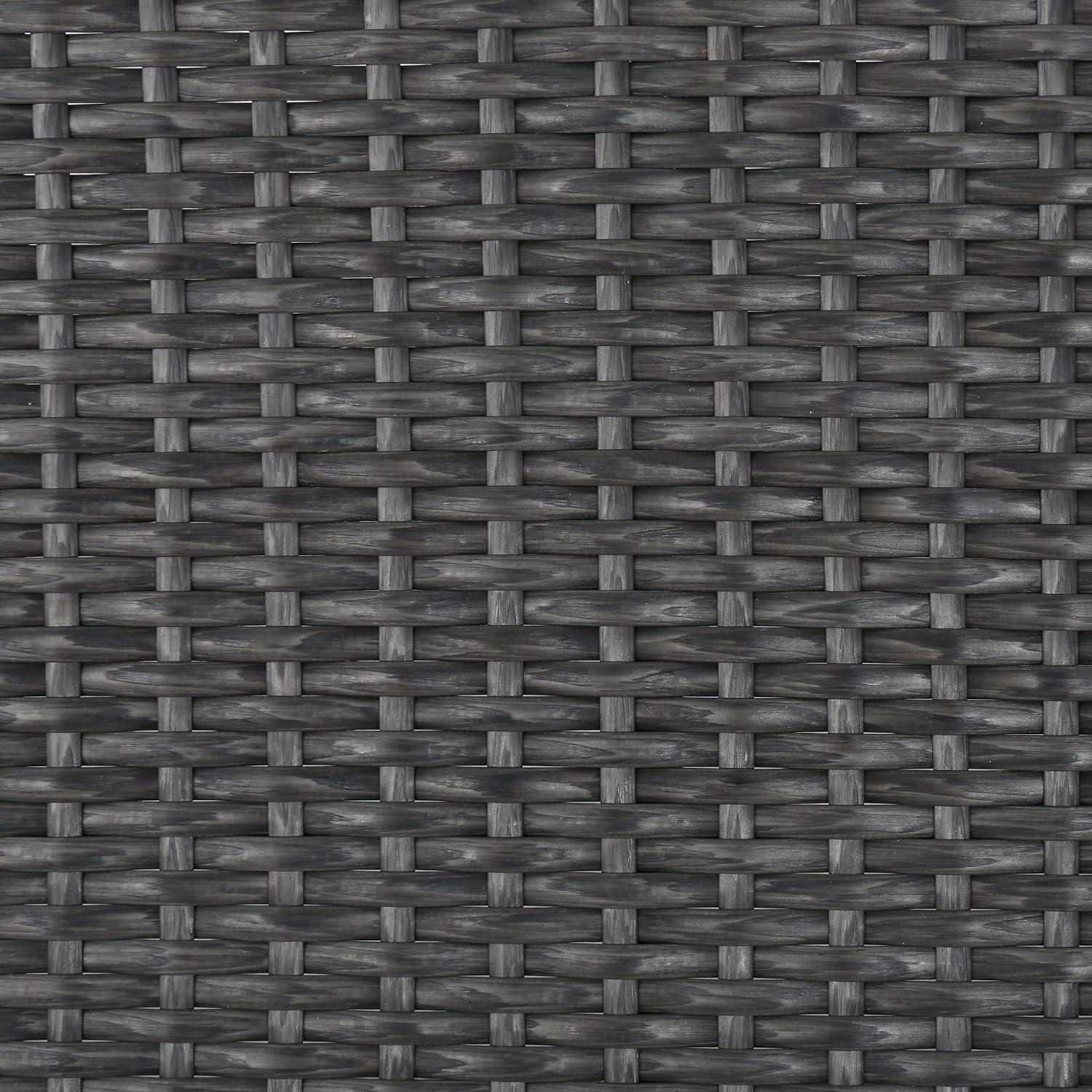 imageChristopher Knight Home Santa Rosa Outdoor Wicker Bench with Water Resistant Cushion Grey Silver Small