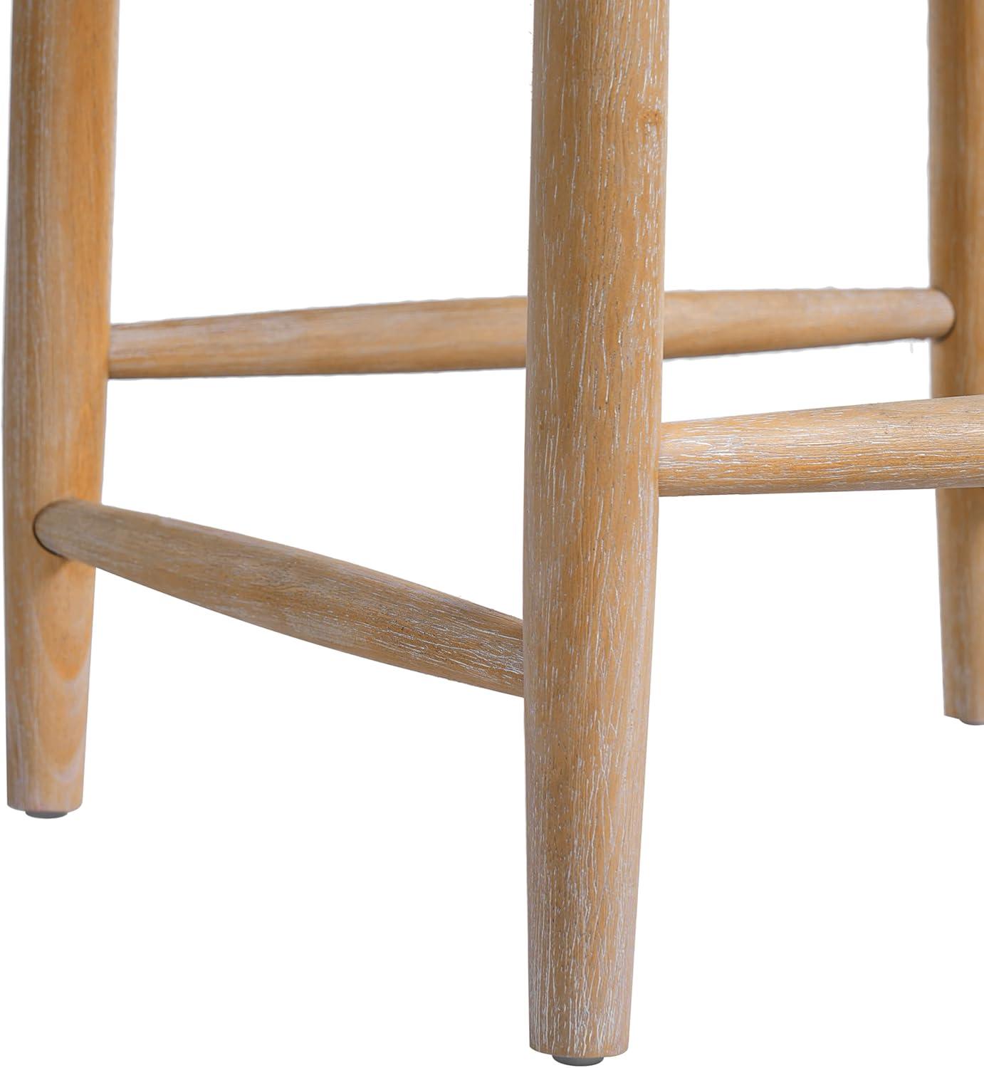 imageChristopher Knight Home Tana Boho Backless Counter Height Bar Stools Set of 4 Acacia Wood Counter Stools with Rope Wicker Seat Square Bar Stool for Kitchen Island Wooden Dining Room Chair Natural
