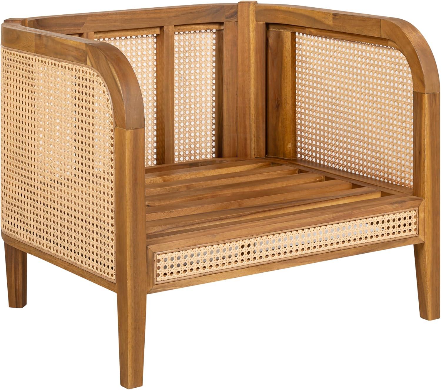 imageChristopher Knight Home Tilden 3Piece Patio Furniture Set 4Seater Acacia Wood Outdoor Patio Sectional Furniture Set Garden Wicker Loveseat and Accent Chair Set with Removable Cushions TeakBeige