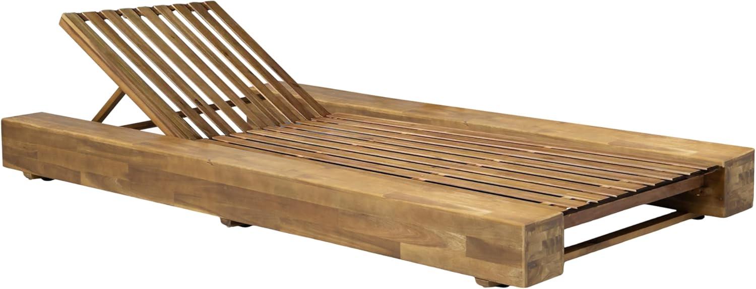 imageChristopher Knight Home Tory Acacia Wood Chaise Lounge Chair Outdoor Set of 4 Adjustable Backrest Sun Lounger Recliner Patio Outdoor Chaise Lounge with 4quot Thick WaterResistant Cushions TeakCream