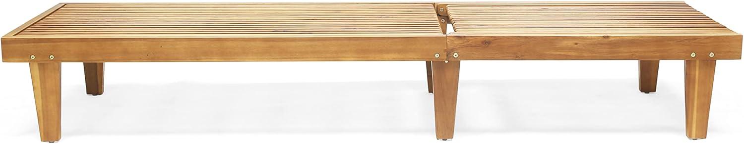 imageChristopher Knight Home Vernon Outdoor Acacia Wood Chaise Lounge Set Teak FinishTeak Finish