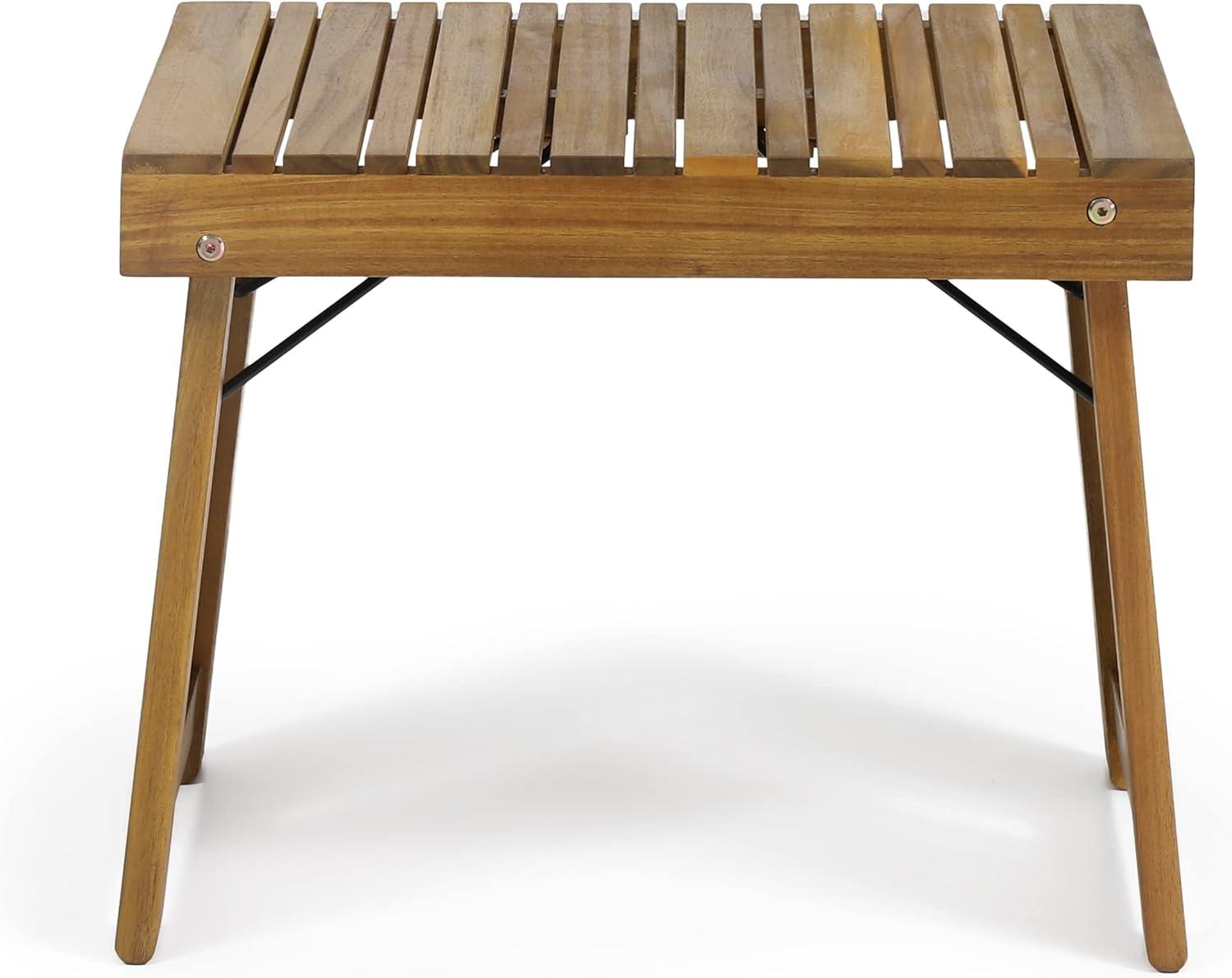 imageChristopher Knight Home Vernon Outdoor Acacia Wood Chaise Lounge Set Teak FinishTeak Finish