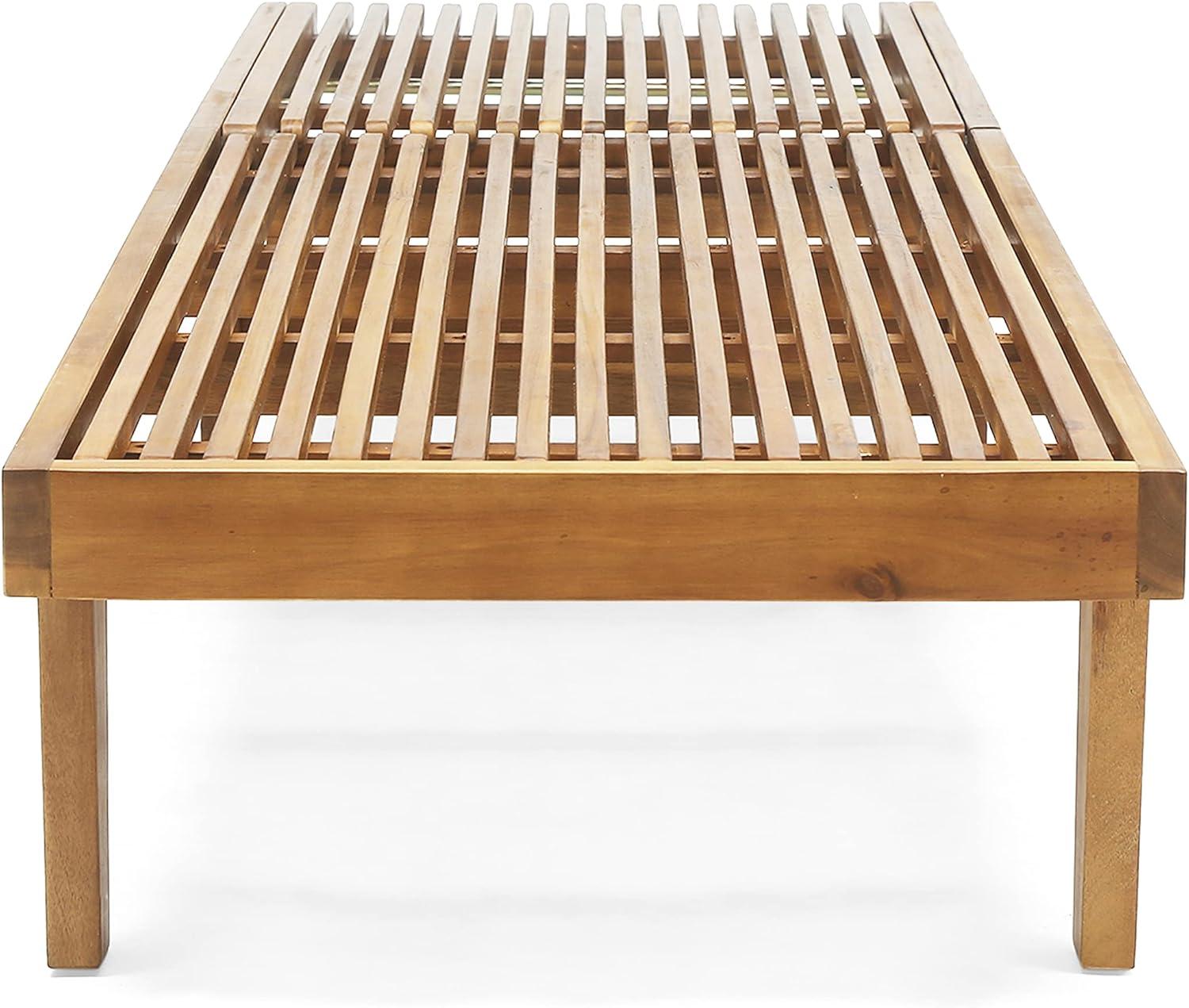 imageChristopher Knight Home Vernon Outdoor Acacia Wood Chaise Lounge Set Teak FinishTeak Finish