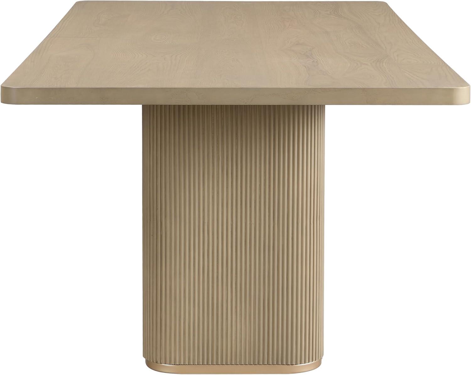 imageChristopher Knight Home Yera Wooden Kitchen Table Chairs Set of 6 7 Piece Dining Set with Chairs Ample Dining Table Set for 6 Comfy Upholstered Curved Back Armchairs Beige Light Natural