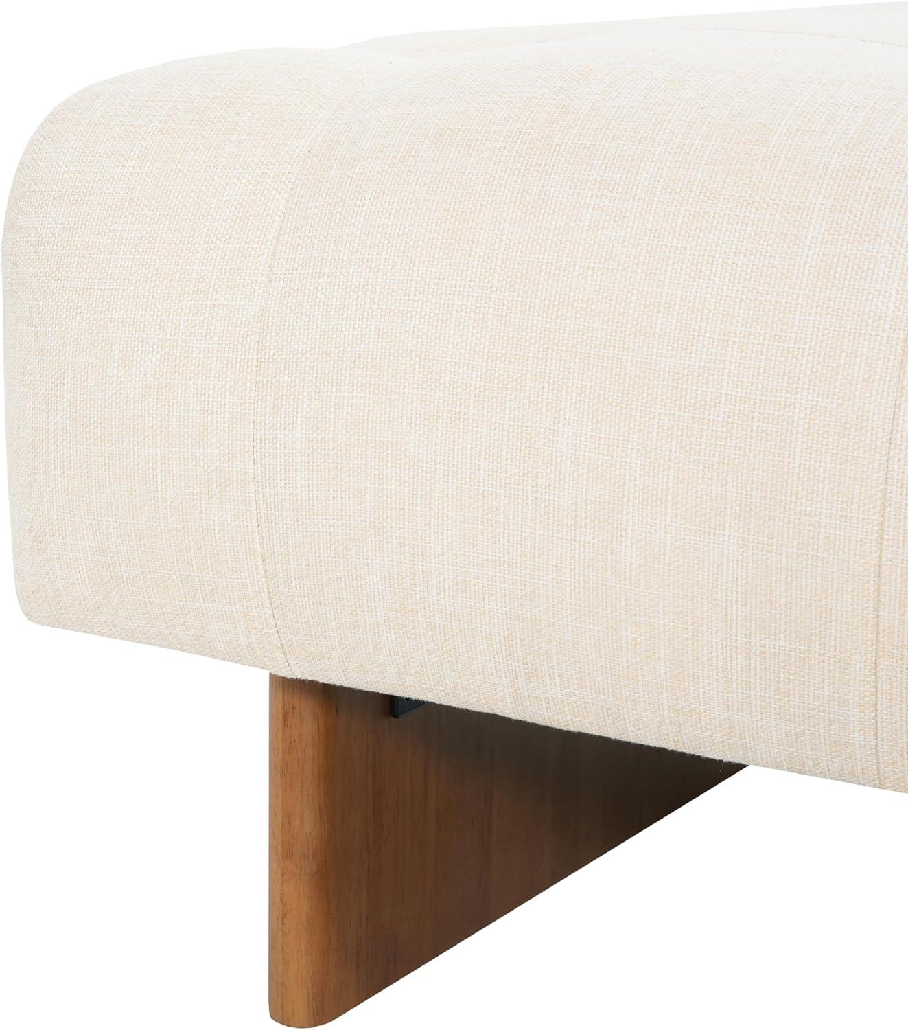imageChristopher Knight Home Yvone Modern Upholstered Ottoman Coffee Table Wooden Square Ottoman Foot Rest Multipurpose Foot Stools Ottoman Comfy Living Room Sofa Extra Seat BeigeBrown