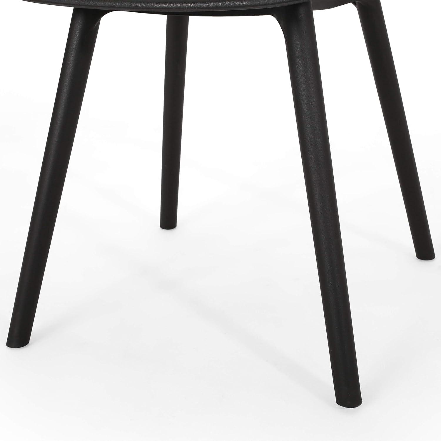 imageDelora Outdoor Modern Dining Chair Set of 4 Black
