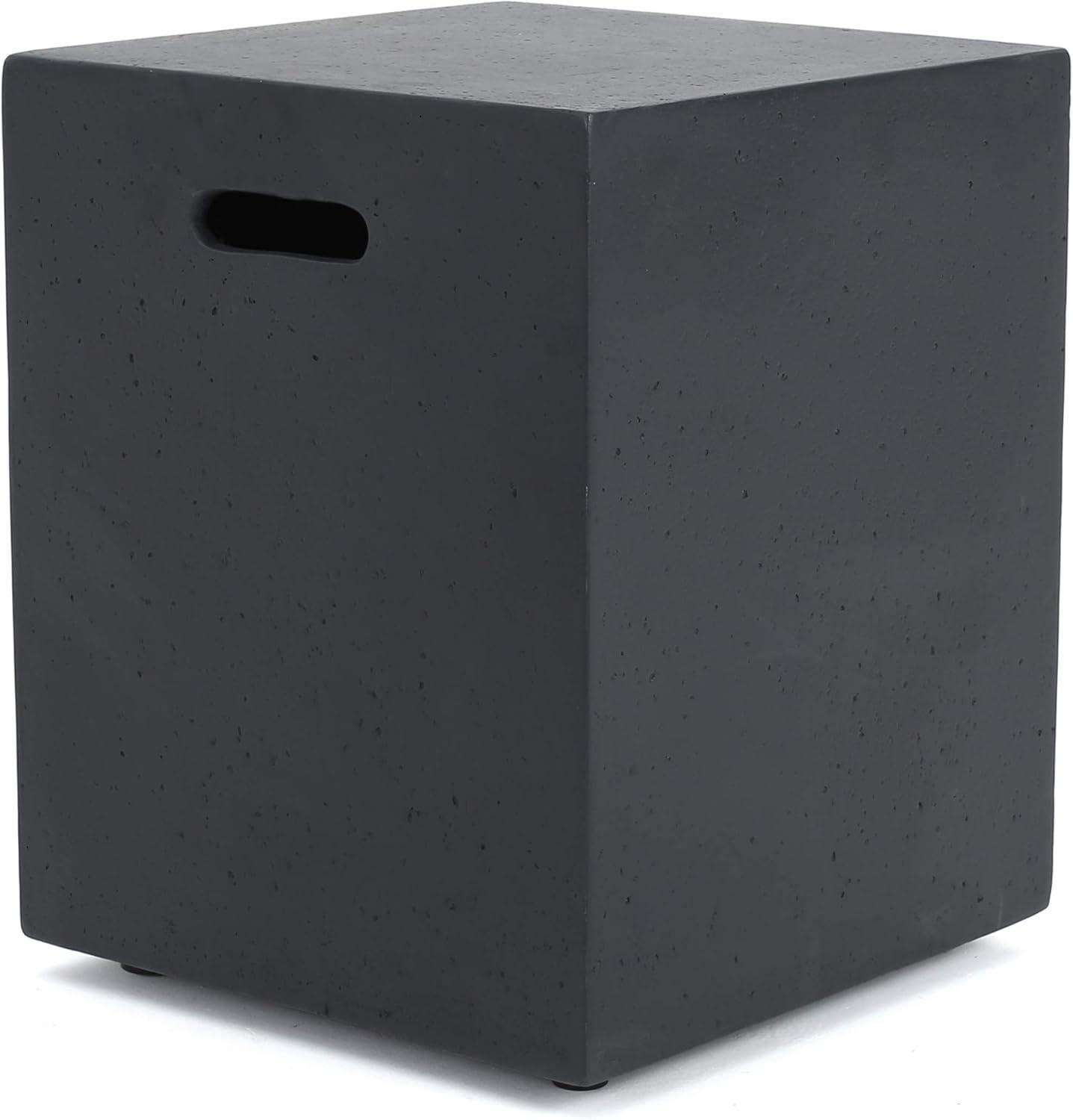 imageGiovanna Outdoor 7 Seater Chat Set with Fire Pit Aluminum BlackNaturalDark Gray