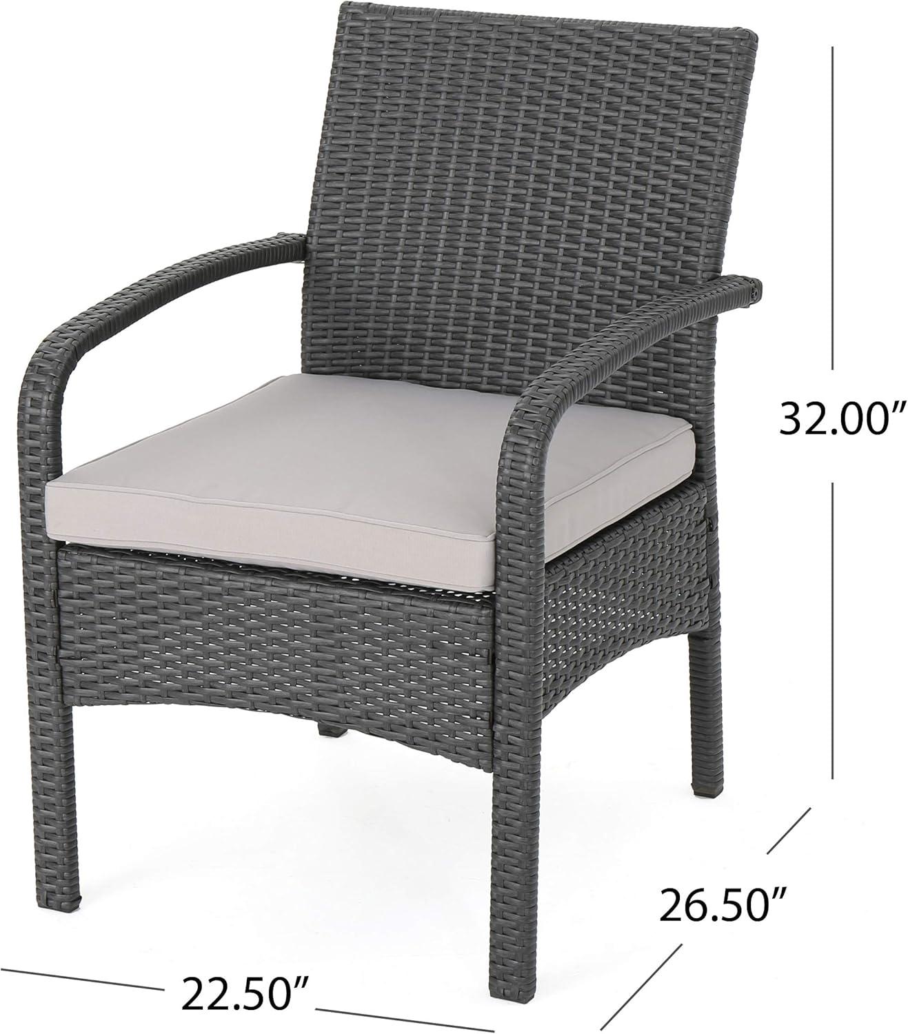 imageOtto Outdoor Wicker Club Chair Gray and SilverSet of 2