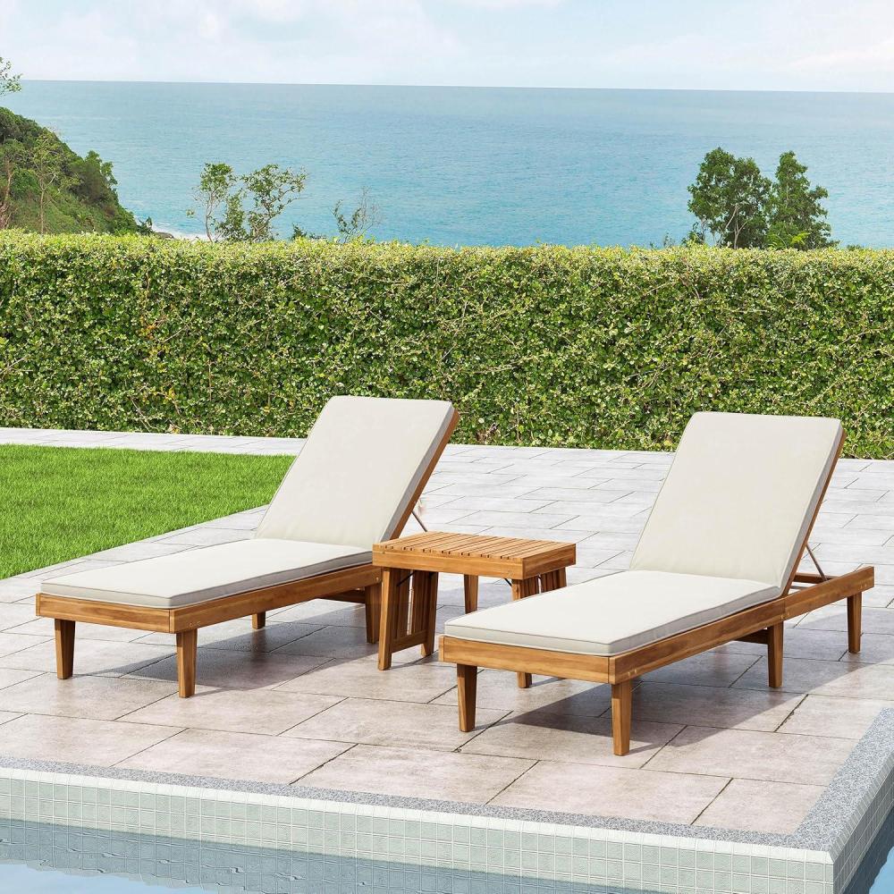 imageChristopher Knight Home 309786C Shane Chaise Lounge Cushion Outdoor Set of 2 with Removable Cover 2 Piece WaterResistant Lounge Chair Cushion 7875quot L x 2375quot W x 15quot H OrangeCream