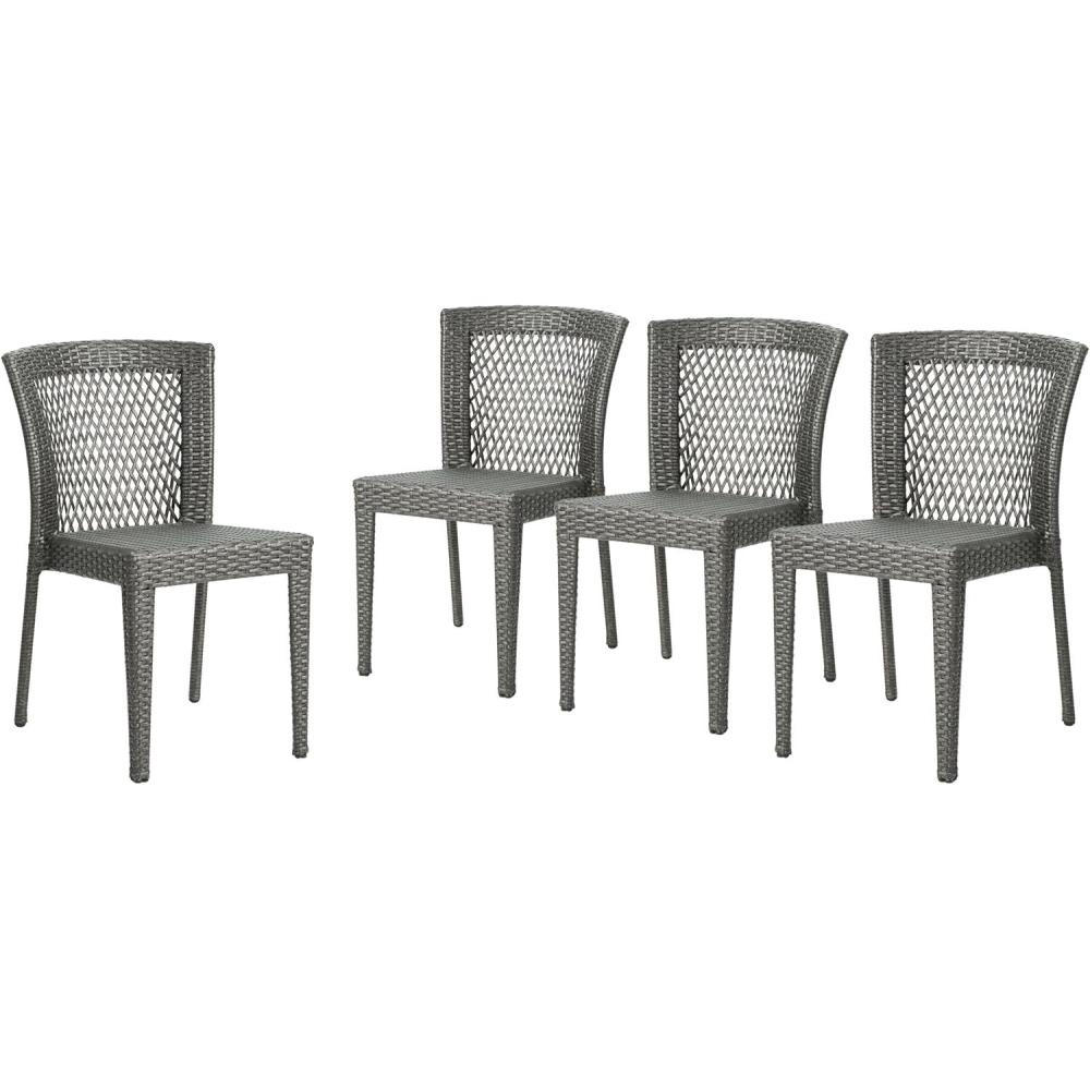 imageChristopher Knight Home Bonnie Outdoor Wicker Dining Chairs Set of 4 Grey