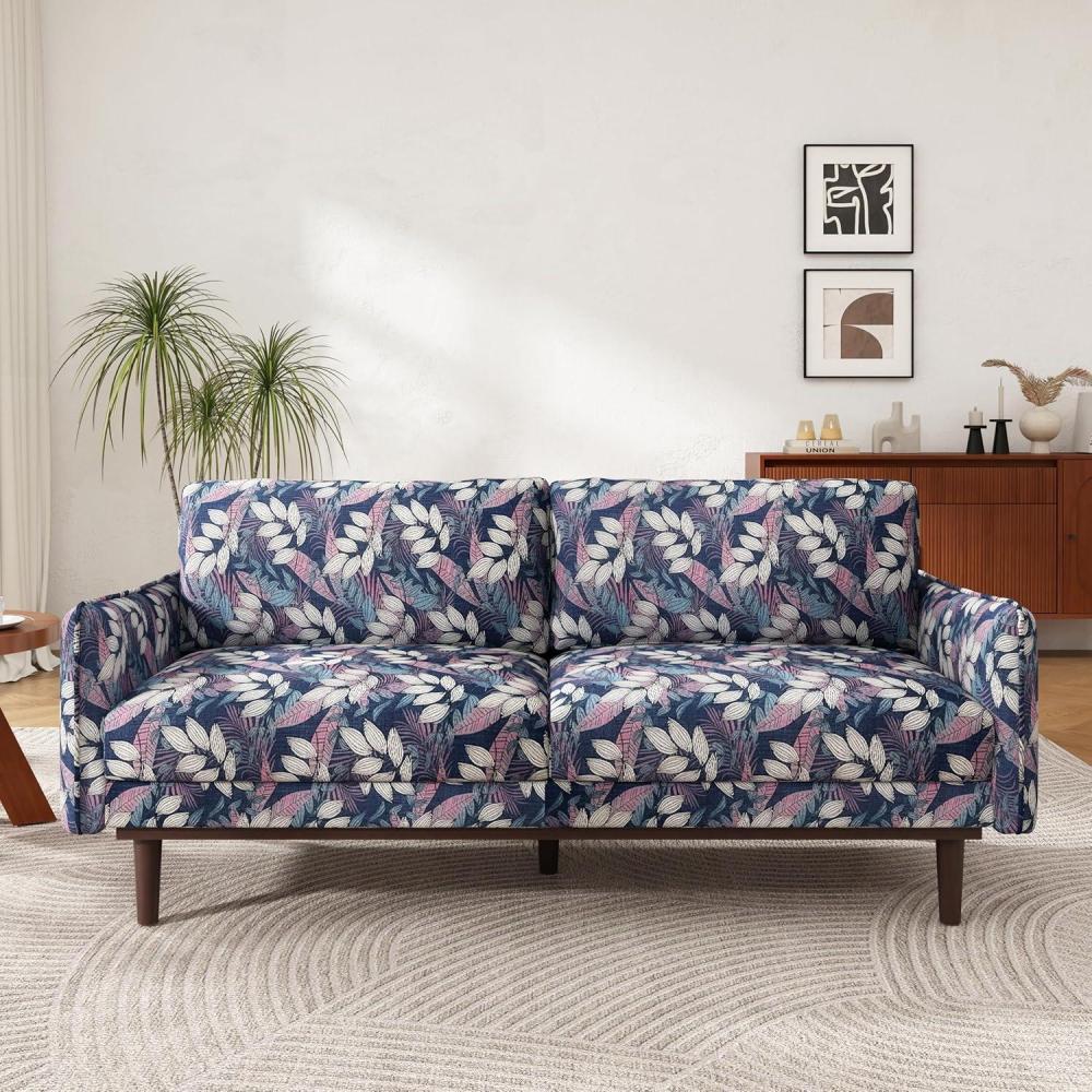imageChristopher Knight Home Brena Modern Chenille Upholstered Loveseat Sofa Wooden 2 Seater Sofa Couch with Deep Seat Comfy Cloud Couch for Living Room Bedroom Home Office GreenWhiteBluewhite