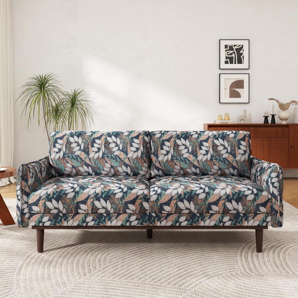 imageChristopher Knight Home Brena Modern Chenille Upholstered Loveseat Sofa Wooden 2 Seater Sofa Couch with Deep Seat Comfy Cloud Couch for Living Room Bedroom Home Office GreenWhiteGreenwhite