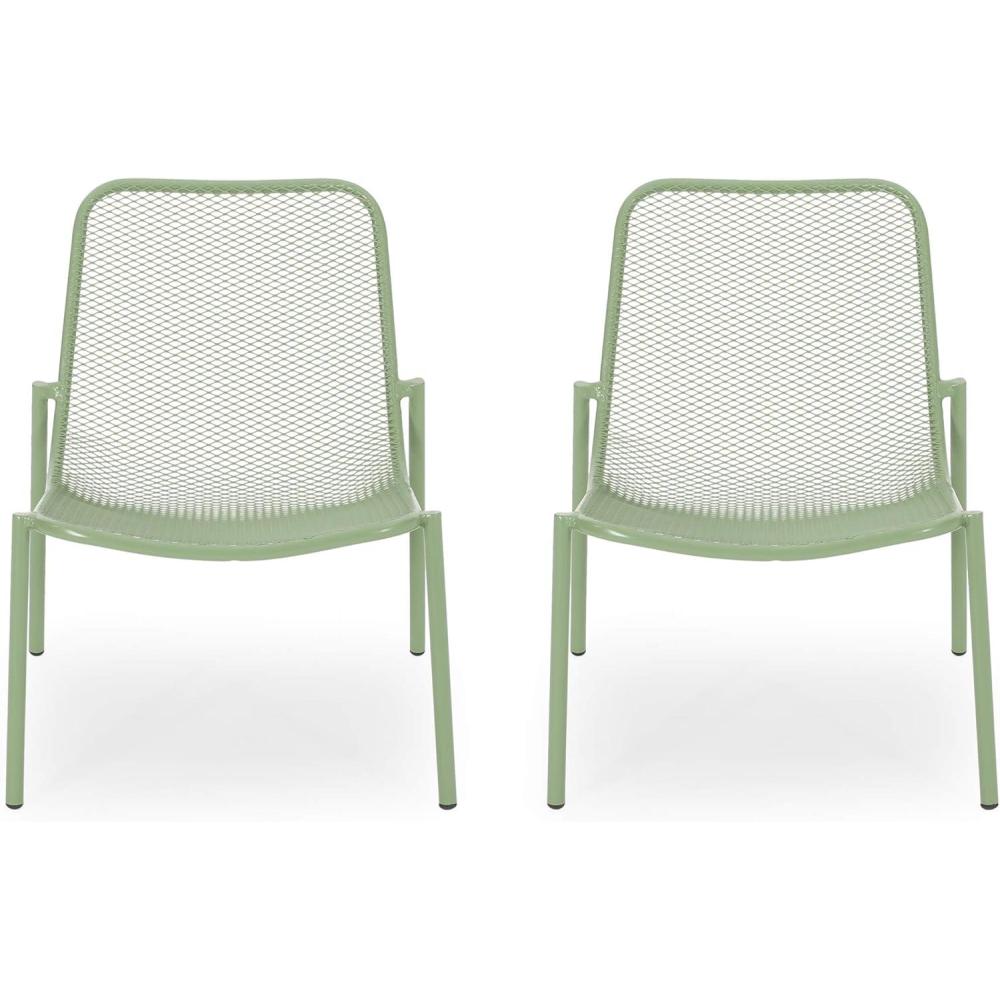 imageChristopher Knight Home Bucknell Outdoor Modern Dining Chair Set of 2 Matte TealMatte Green