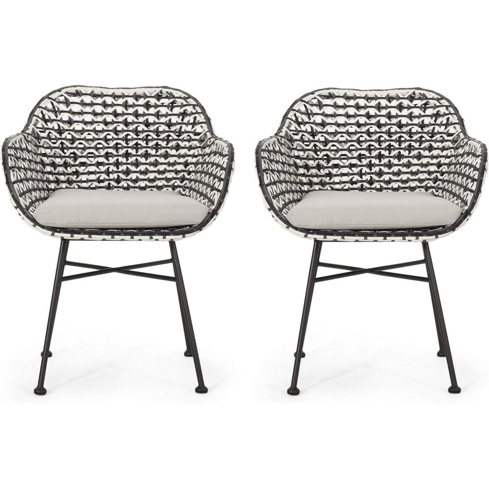 imageChristopher Knight Home Dining Chair Beige  Black  White  Matte Black