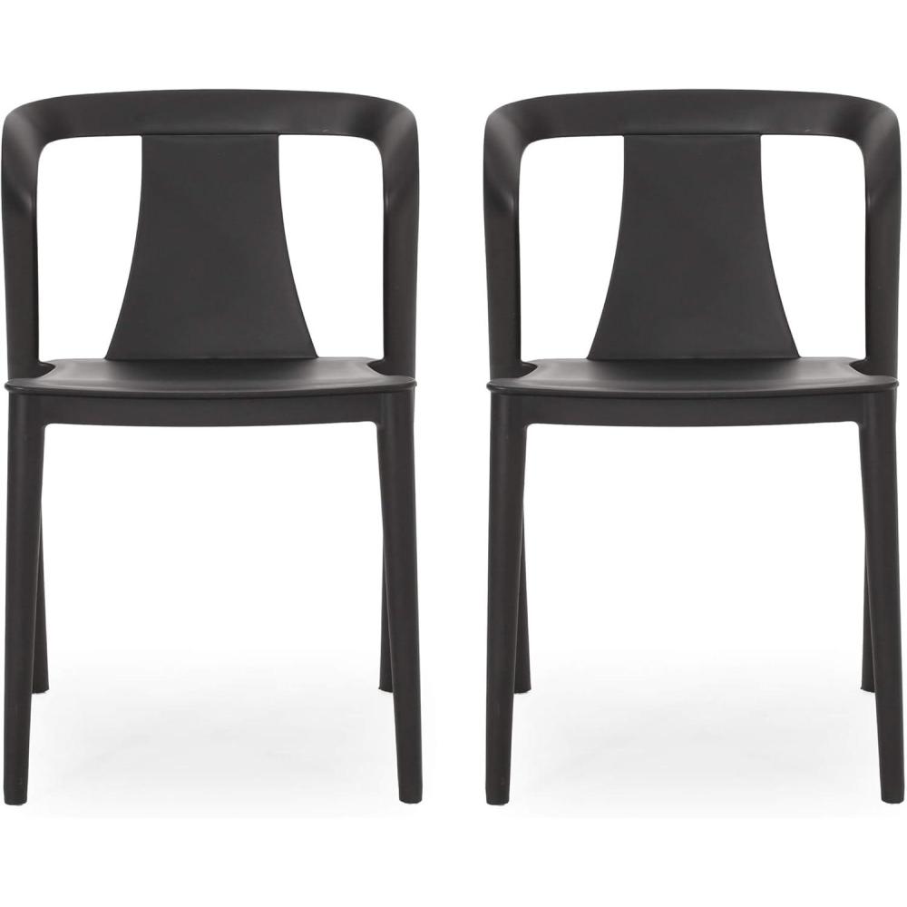 imageChristopher Knight Home Ianthe Outdoor Dining Chair Set of 2 Black