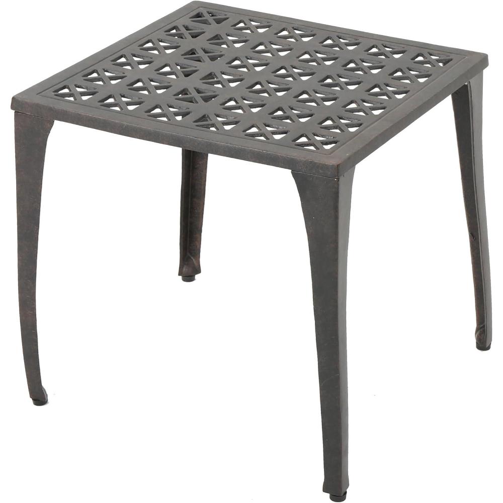 imageChristopher Knight Home Kai Outdoor 18quot Cast Aluminum Side Table Bronze FinishedClassic