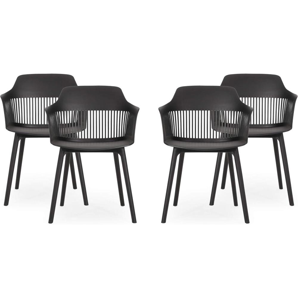 imageChristopher Knight Home Ladonna Outdoor Dining Chair Set of 4 Black