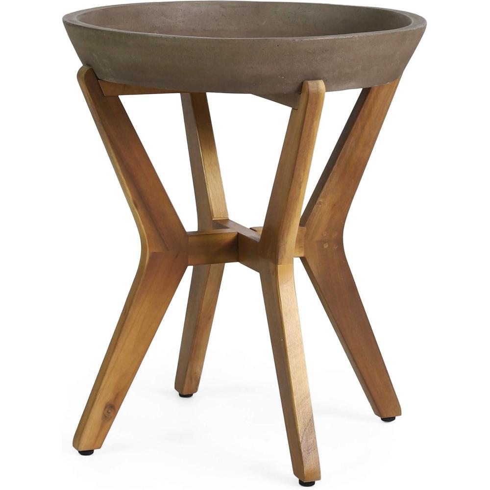 imageChristopher Knight Home Oprah Outdoor Side Table Teak and Light Gray