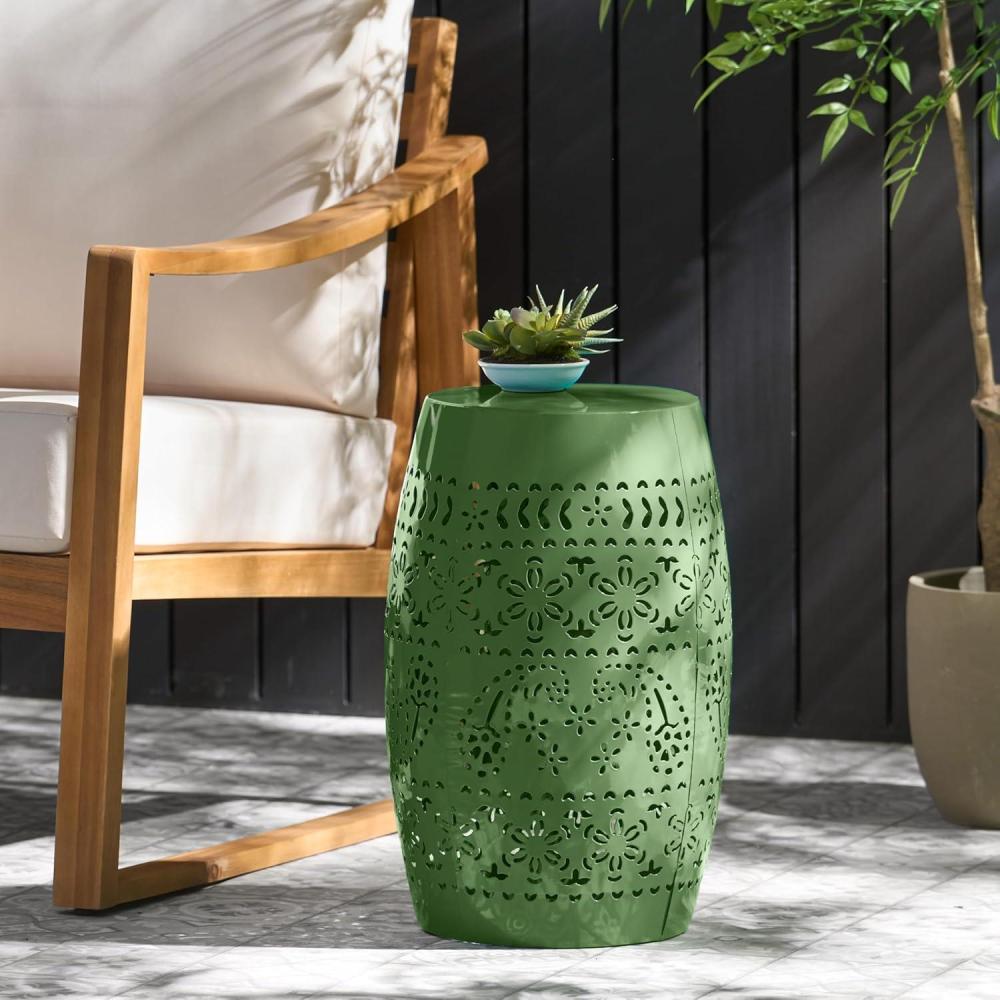 imageChristopher Knight Home Ruby Outdoor 12quot Iron Side Table BlackGreen