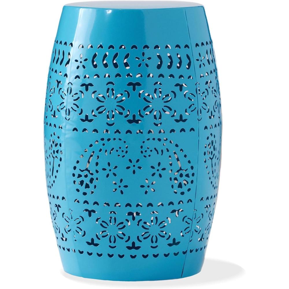 imageChristopher Knight Home Ruby Outdoor 12quot Iron Side Table WhiteBlue