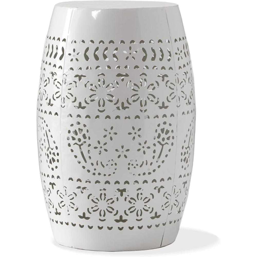 imageChristopher Knight Home Ruby Outdoor 12quot Iron Side Table WhiteRubyy white