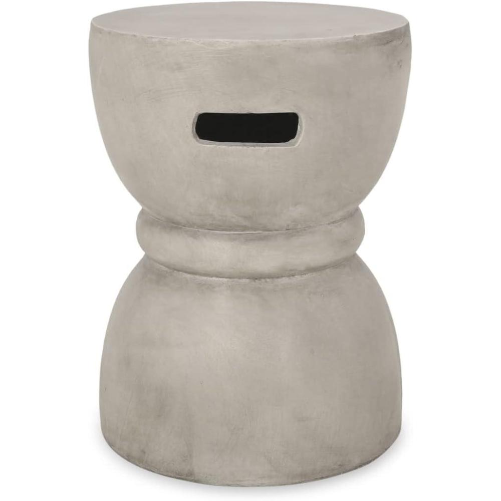 imageRichie Outdoor Lightweight Concrete Side Table Light GrayNorma concrete Finish