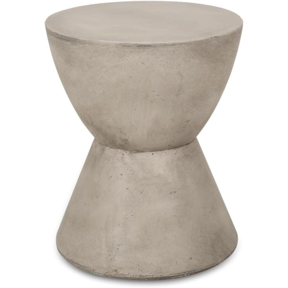 imageRichie Outdoor Lightweight Concrete Side Table Light GraySamm light Gray