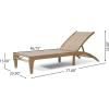 Benfield Outdoor Chaise Lounge – Acacia Wood and Flat Wicker – Light Brown/Light Multibrown (Set of 2)