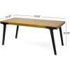 Christopher Knight Home 3 Piece Patio Dining Table,Acacia Wood Table Bench Dining Set,2 Wood Benches with 69” Large Dining Table,Industrial Style Dining Furniture Set for Outdoor Deck, Yard, Porch
