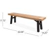 Christopher Knight Home 317964 Bettina Dining Bench, Brushed Gray + Brushed Mahogany