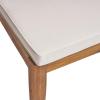 Christopher Knight Home Acacia Wood Outdoor Dining Chair Set of 2 with Cushions, Wooden Armless Patio Dining Chair, Sandblasted Natural Brown, Beige