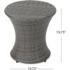 Christopher Knight Home Adriana Outdoor PE Wicker Accent Table, Grey