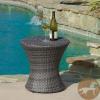 Christopher Knight Home Adriana Outdoor PE Wicker Accent Table, Grey