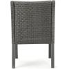 Christopher Knight Home Antibes Outdoor Wicker Dining Chairs with Water Resistant Cushions, 2-Pcs Set, Grey / Silver