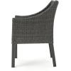 Christopher Knight Home Antibes Outdoor Wicker Dining Chairs with Water Resistant Cushions, 2-Pcs Set, Grey / Silver