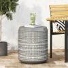 Christopher Knight Home Ardson End Table, Concrete + White