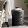 Christopher Knight Home Aubree Outdoor 16″ Light-Weight Concrete Side Table, Black