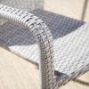 Christopher Knight Home Aurora Outdoor Wicker Armed Stacking Chairs with Aluminum Frame, 4-Pcs Set, Chateau Grey