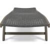 Christopher Knight Home Banzai Outdoor Wicker and Wood Adjustable Chaise Lounge with Pull-Out Tray, Set of 4