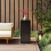 Christopher Knight Home Bard 33.75″ Square Living Room Side Table, Wood-Like Distressed Finish End Table, Decorative Accent Table for Indoor Outdoor Usage, Space Saving Furniture, Natural(Black)