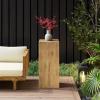 Christopher Knight Home Bard 33.75″ Square Living Room Side Table, Wood-Like Distressed Finish End Table, Decorative Accent Table for Indoor Outdoor Usage, Space Saving Furniture, Natural(Natural)