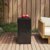 Christopher Knight Home Bard 33.75″ Square Living Room Side Table, Wood-Like Distressed Finish End Table, Decorative Accent Table for Indoor Outdoor Usage, Space Saving Furniture, Natural(Black)