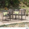 Christopher Knight Home Bonnie Outdoor Wicker Dining Chairs (Set of 4), Grey