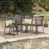 Christopher Knight Home Bonnie Outdoor Wicker Dining Chairs (Set of 4), Grey