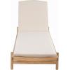 Christopher Knight Home Brolen Acacia Wood Chaise Lounge Chair Outdoor Set of 2, Patio Outdoor Chaise Lounge with Cushions, Adjustable Backrest Lounge Sofa, Wooden Sunbathing Pool Lounger, Teak+Beige