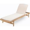 Christopher Knight Home Brolen Acacia Wood Chaise Lounge Chair Outdoor Set of 4, Patio Outdoor Chaise Lounge with Cushions, Adjustable Backrest Lounge Sofa, Wooden Sunbathing Pool Lounger, Teak+Beige